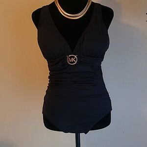 Michael Kors size 10, black and gold swimsuit